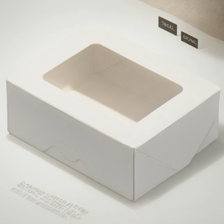 Упаковка на вынос с окном  300 TABOX PRO БЕЛЫЙ 100х80х35 (25/400 шт.) OSQ — инфографика, вид №1