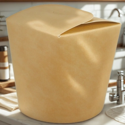 Коробка для китайской лапши круглая 500/700 мл печать Крафт ViRiDo (30/180 шт.) — интерьер, вид №1