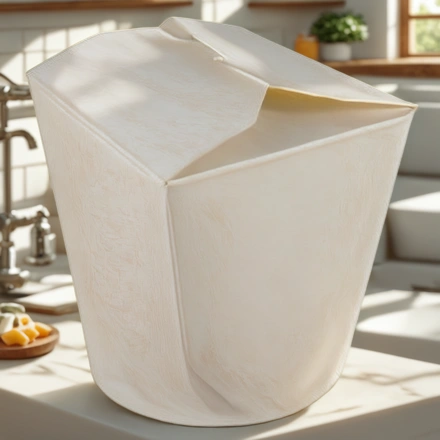 Коробка для китайской лапши круглая 500/700 мл Белая ViRiDo (30/180 шт.) — интерьер, вид №1