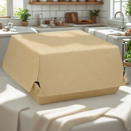 Коробка для гамбургера M BURGER 102х102х60 (50/300 шт.) OSQ — интерьер, вид №1