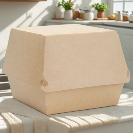 Коробка для гамбургера XL BURGER 113х113х112 (55/220 шт.) OSQ — интерьер, вид №1