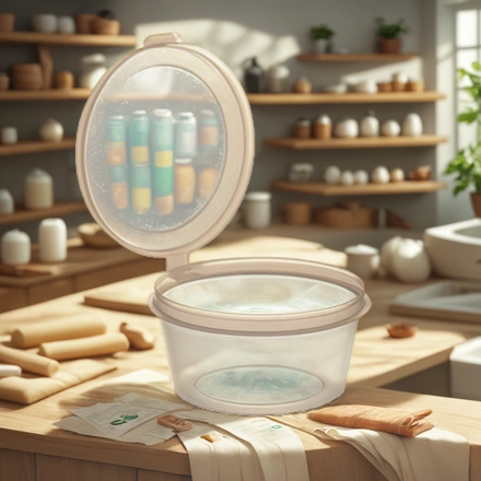 Соусник 50 мл верхнее закрытие ВЗЛП (80/1200 шт.) 1246 прозрачный — интерьер, вид №1