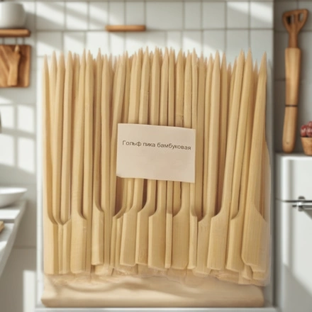 Пики деревянные Гольф 180 мм (100 шт.) (1/40 шт.) — интерьер, вид №1