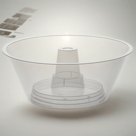 Снек-тарелка (на стаканы 80/90мм+бутылкуПЭТ) прозрачная с отверст.под трубочку Перинт (192 шт.) — инфографика, вид №1