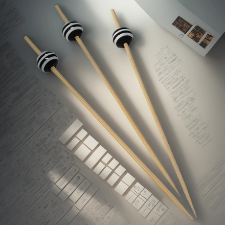 Пики деревянные Бусина черно-белая 120 мм (100 шт.) (1/40 шт.) — инфографика, вид №1