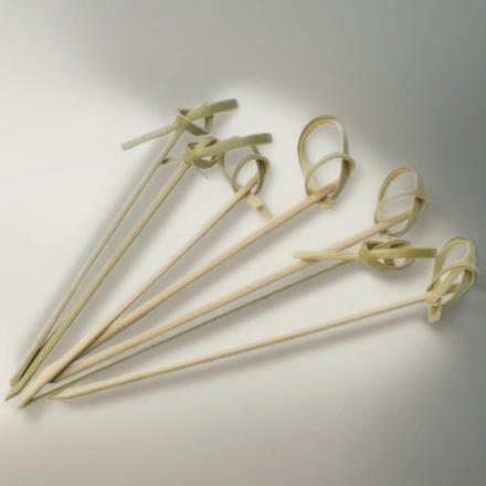 Пики бамбуковые Завитки/Узелки 60 мм (100 шт.) (1/50 шт.) — инфографика, вид №1
