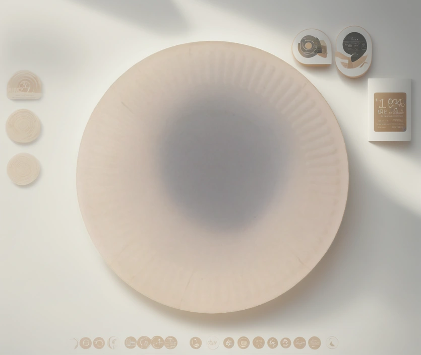 Тарелка картонная d-180 КРАФТ (100/1000 шт.) Диапазон — инфографика, вид №1