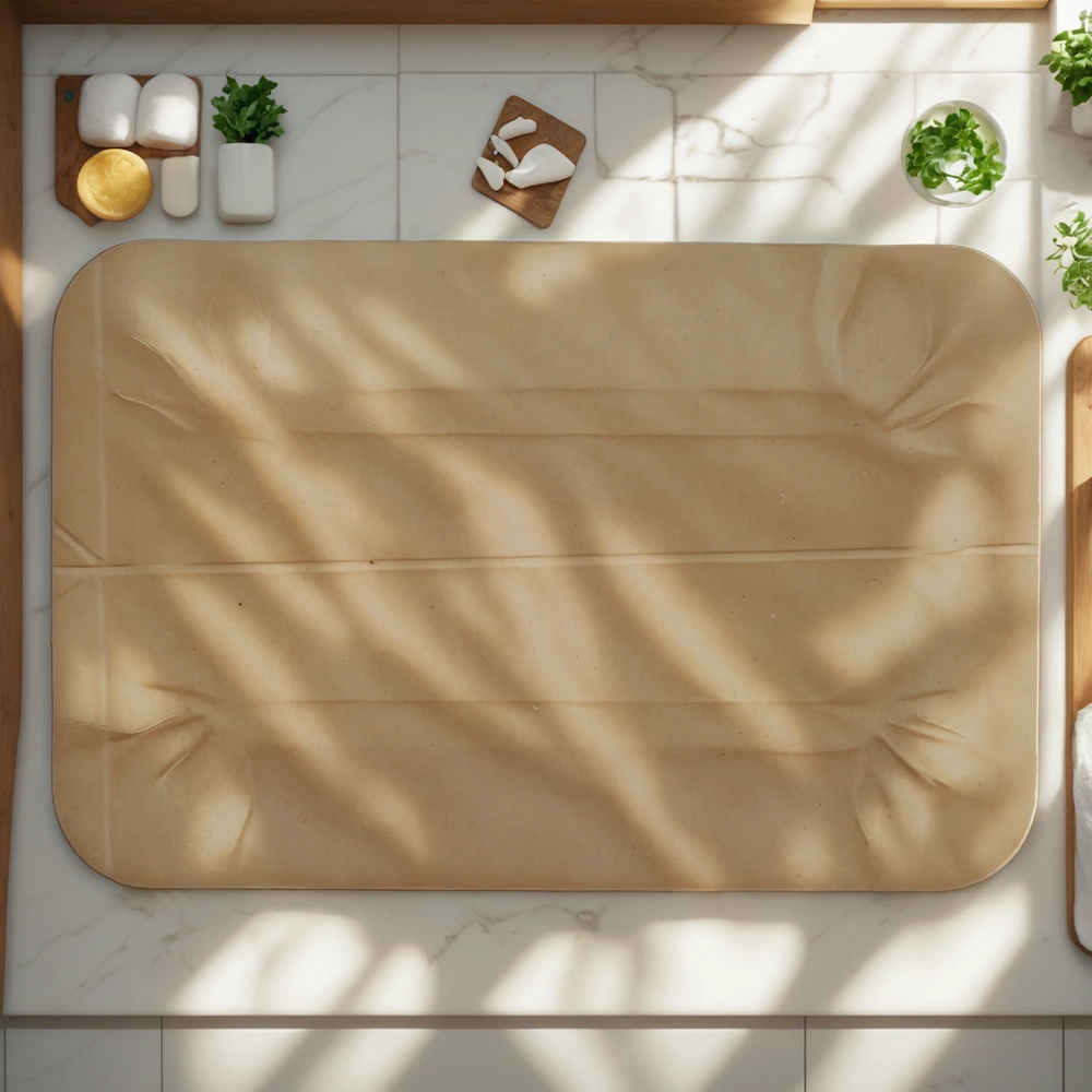 Тарелка картонная 13х20 см ламинированная Темное молоко (100/1000 шт.) — интерьер, вид №1