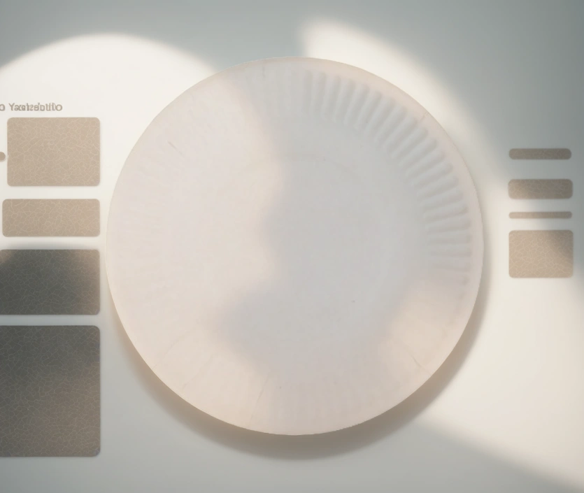 Тарелка картонная d-170 мелованная белая (100/1000 шт.) Диапазон — инфографика, вид №1