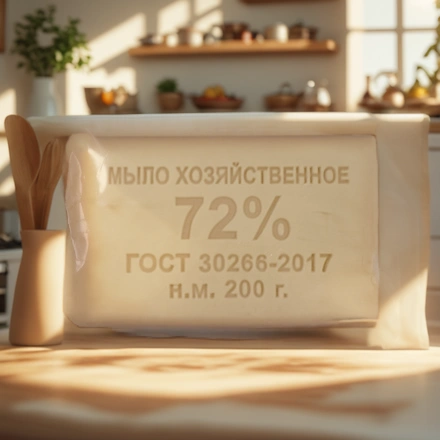 Мыло хозяйственное 200 г 72% Мылоленд Светлое прозрачная упаковка (1/66 шт.) — интерьер, вид №1