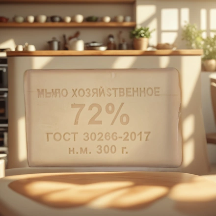 Мыло хозяйственное 300 г 72% Мылоленд прозрачная упаковка (1/48 шт.) — интерьер, вид №1