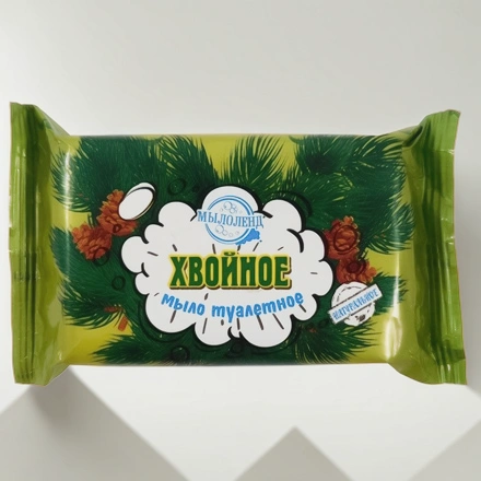 Мыло туалетное 200 г Хвойное Мылоленд цветная упаковка (1/36 шт.) — инфографика, вид №1