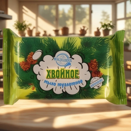 Мыло туалетное 200 г Хвойное Мылоленд цветная упаковка (1/36 шт.) — интерьер, вид №1