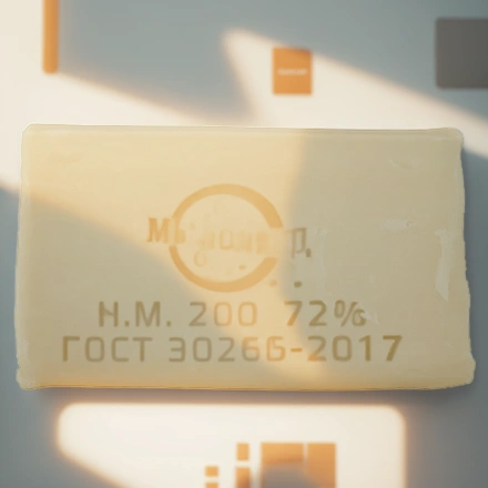 Мыло хозяйственное 200 г 72% Мылоленд Светлое (1/60 шт.) — инфографика, вид №1