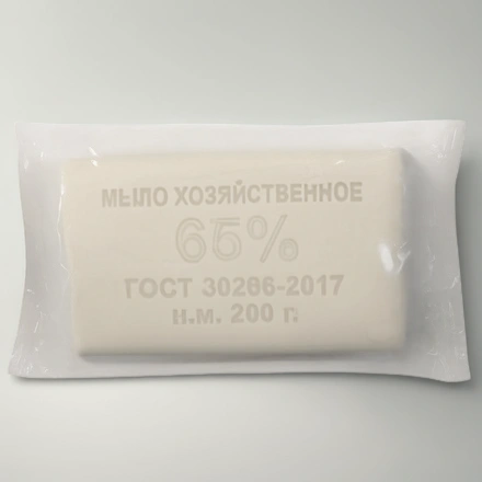 Мыло хозяйственное 200 г 65% Мылоленд прозрачная упаковка (1/66 шт) — инфографика, вид №1