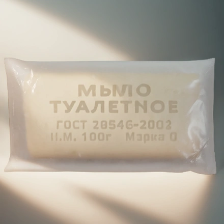 Мыло туалетное 100 г Ординарное Мылоленд ПРОЗРАЧНАЯ упаковка (1/90 шт.) — инфографика, вид №1