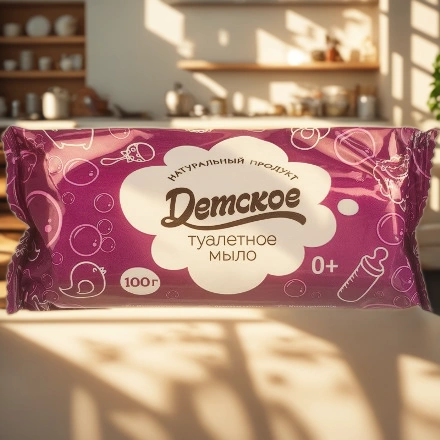 Мыло туалетное 100 г Детское п/п (1/87 шт.) — интерьер, вид №1
