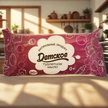 Мыло туалетное 90 г Детское п/п (1/90 шт.) — интерьер, вид №1