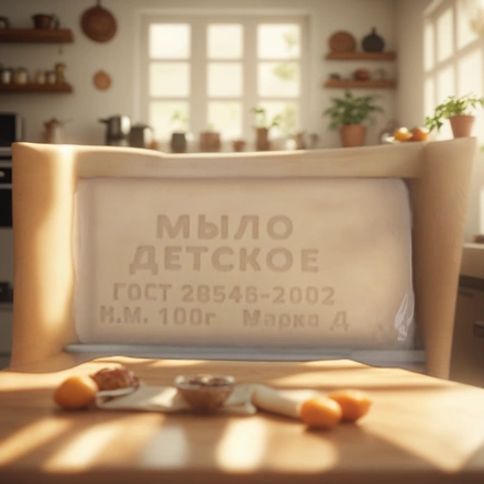 Мыло туалетное 100 г Детское Мылоленд ПРОЗРАЧНАЯ упаковка (1/90 шт.) — интерьер, вид №1