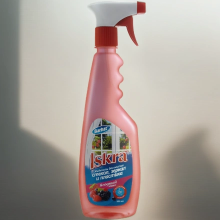 Средство моющее для стекол 0,5 л Искра Бархат Ягодный микс (1/15 шт.) арт. I116 — инфографика, вид №1