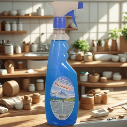 Средство моющее для стекол 0,5 л Искра Бархат Альпийская свежесть (1/15 шт.) арт. I112 — интерьер, вид №1