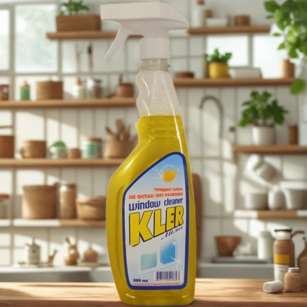 Средство моющее для стекол 0,5 л КЛЕР Лимон (1/16 шт.) — интерьер, вид №1