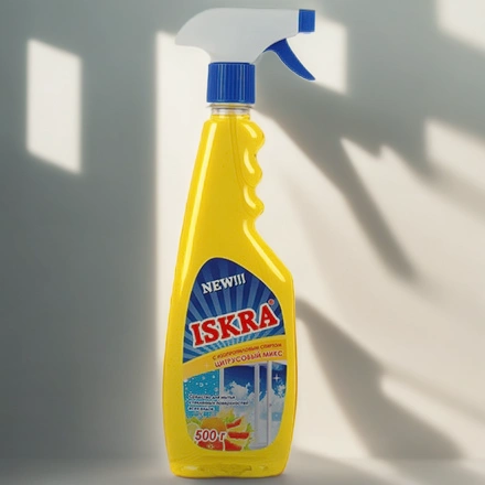 Средство моющее для стекол 0,5 л Искра Бархат Цитрусовый микс (1/15 шт.) арт. I111 — инфографика, вид №1