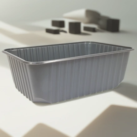 Плоское Дно контейнера 1000 г (186х132х62) UpaxUnity (100/500 шт.) ЧЕРНОЕ — инфографика, вид №1