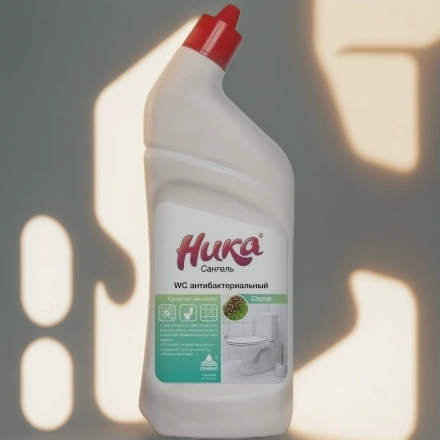 Средство для сантехники 0,7 кг «Ника-Сангель WC антибактериальный» (1/15 шт.) — инфографика, вид №1