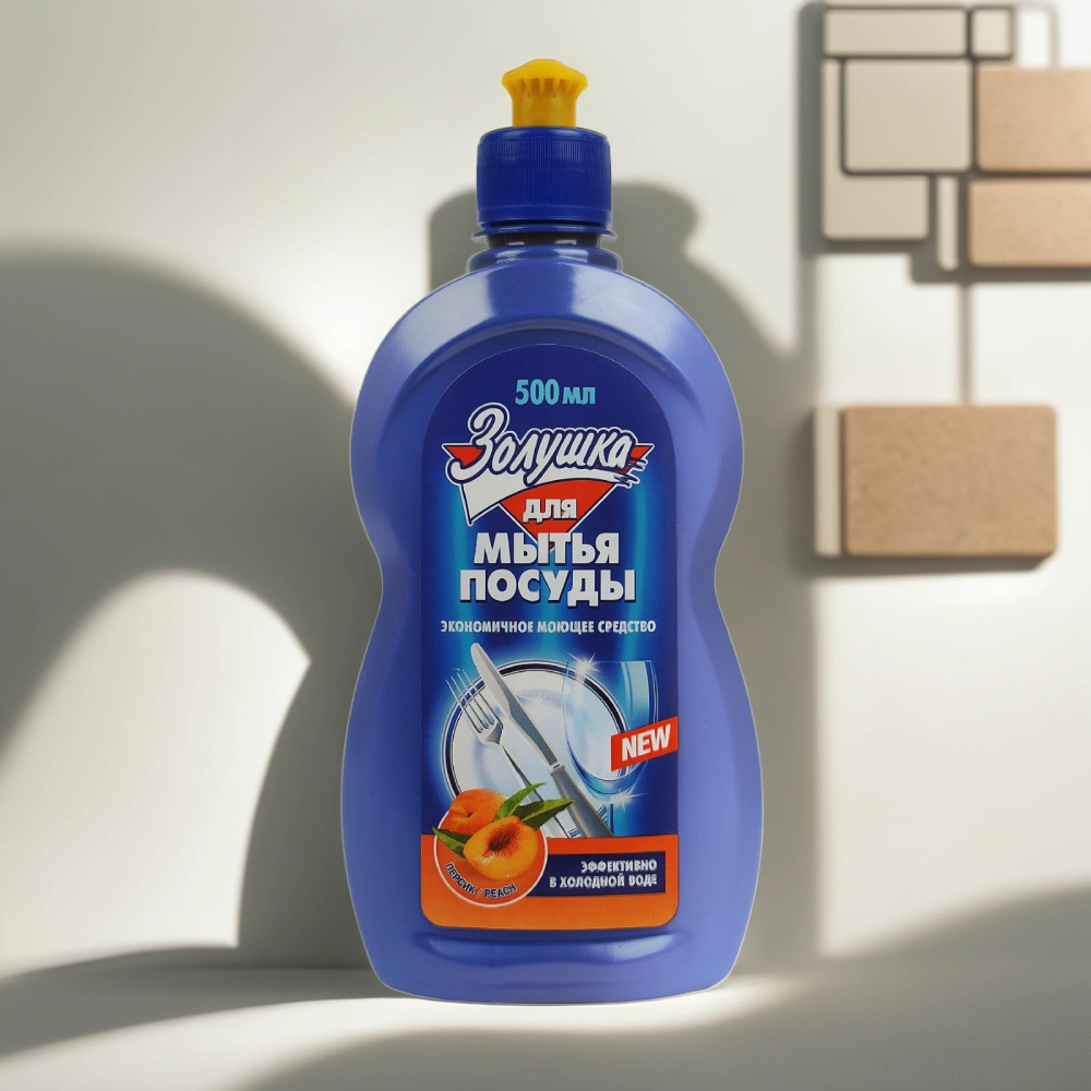 Средство моющее для посуды 0,5 л Золушка Персик АМС-Медиа (1/18 шт.) М01-8 — инфографика, вид №1