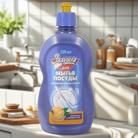 Средство моющее для посуды 0,5 л Золушка Апельсин АМС-Медиа (1/18 шт.) М01-2 — интерьер, вид №1
