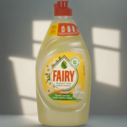 Средство моющее для посуды 0,45 л Фэйри Нежные руки. Ромашка и витамин Е (1/21 шт.) — инфографика, вид №1