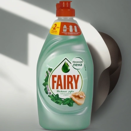 Средство моющее для посуды 0,45 л Фэйри Нежные руки. Чайное дерево и мята (1/21 шт.) — инфографика, вид №1
