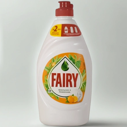 Средство моющее для посуды 0,45 л Фэйри Апельсин и лимонник (1/21 шт.) — инфографика, вид №1