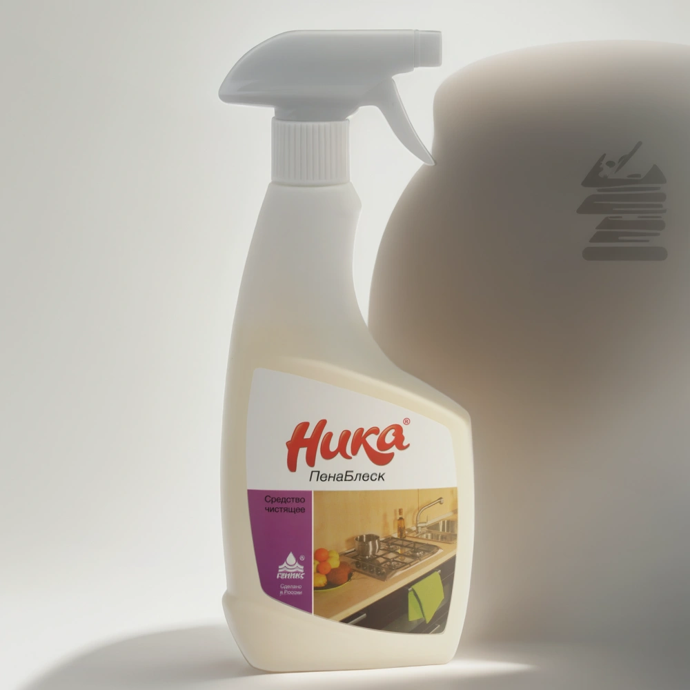 Средство для удаления нагара 0,5 кг Ника пенаблеск спрей (1/15 шт.) — инфографика, вид №1