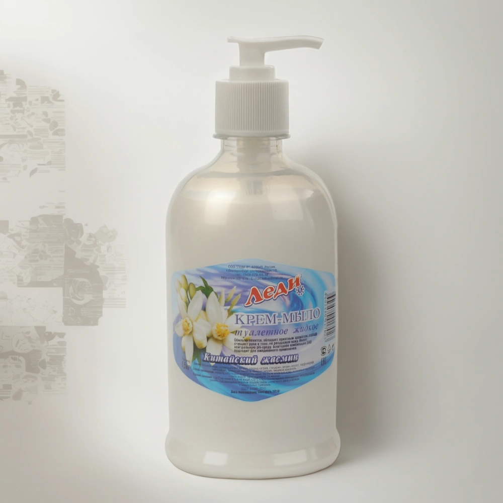 Мыло жидкое 0,5 л КРЕМ с дозатором Леди-Е асс (1/12 шт.) — инфографика, вид №1