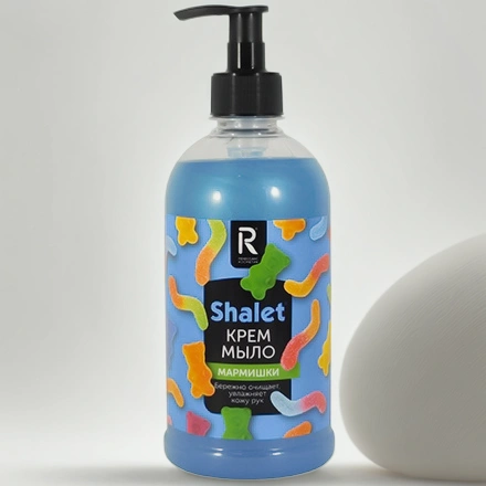 Мыло жидкое 0,5 л КРЕМ с дозатором SHALET Мармишки (1/9 шт.) РК 3530 — инфографика, вид №1
