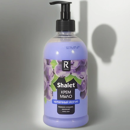 Мыло жидкое 0,5 л КРЕМ с дозатором SHALET Черничный йогурт (1/9 шт.) РК 3180 — инфографика, вид №1