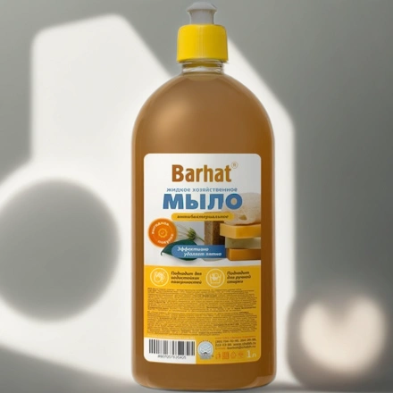 Мыло жидкое 0,5 л Бархат Ромашка Антибактериальное, пуш-пул (1/15 шт.) БМ 312 — инфографика, вид №1