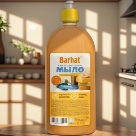 Мыло жидкое 0,5 л Бархат Ромашка Антибактериальное, пуш-пул (1/15 шт.) БМ 312 — интерьер, вид №1