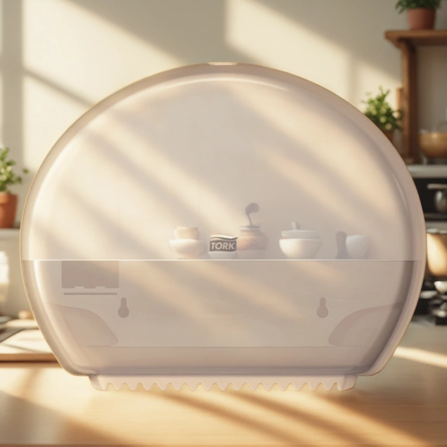 Диспенсер для туалетной бумаги TORK (Система T2) Elevation, mini, белый, 555000 — интерьер, вид №1