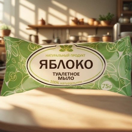 Мыло туалетное 75 г Яблоко АГРОПРОМ-ЮГ (1/87 шт.) — интерьер, вид №1