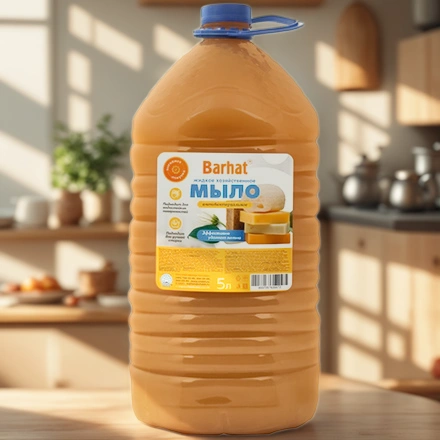 Мыло жидкое 5,0 л хозяйственное Бархат Эконом антибактериальное (1/2 шт.) БМ613 — интерьер, вид №1