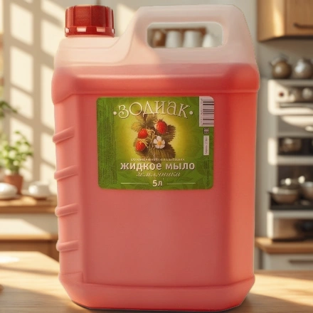Мыло жидкое 5,0 л Зодиак Земляника АМС-Медиа К10-4 — интерьер, вид №1