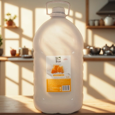 Мыло жидкое 5,0 л КРЕМ Brum Молоко и мед (1 шт.) — интерьер, вид №1