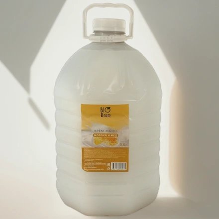 Мыло жидкое 5,0 л КРЕМ Brum Lite Молоко и мёд — инфографика, вид №1