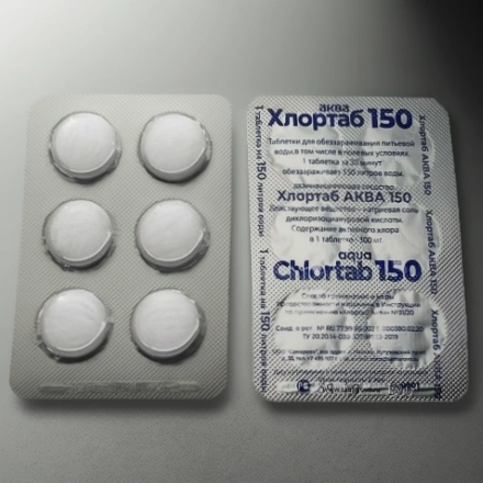 Дезинфицирующее средство Хлортаб Аква150 (6 таблеток) (1 упак.) — инфографика, вид №1