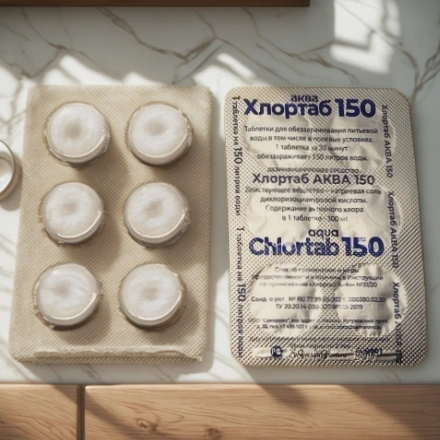 Дезинфицирующее средство Хлортаб Аква150 (6 таблеток) (1 упак.) — интерьер, вид №1