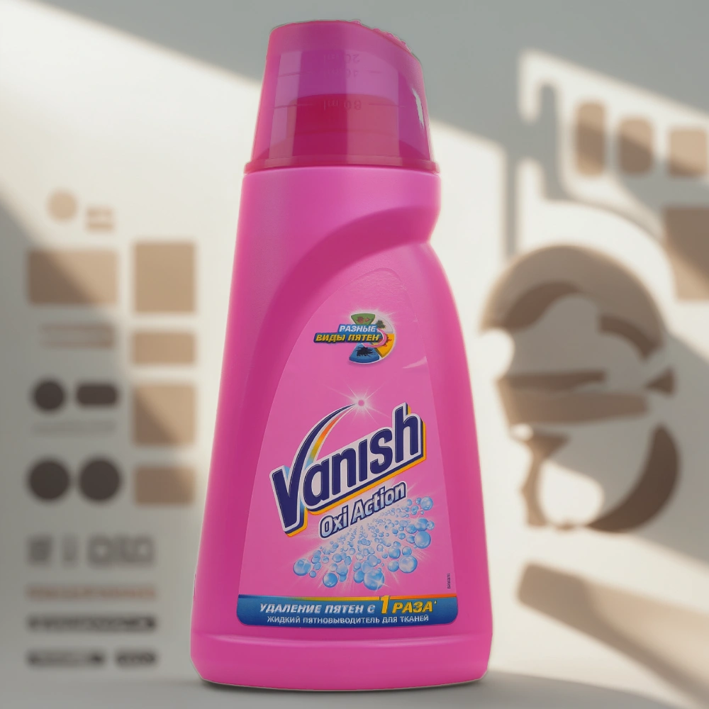 Пятновыводитель 1,0 л Vanish для цветного (1/12 шт.) — инфографика, вид №1