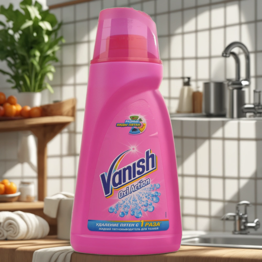 Пятновыводитель 1,0 л Vanish для цветного (1/12 шт.) — интерьер, вид №1
